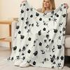 Floral Flannel Blanket - No Shedding, Soft & Warm Cozy Throw, Decorative & Functional for Home, TV Watching, Christmas & Halloween