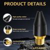 8pcs Black Rubber Quick Connect Steel Body Air Tool Nozzle Tips Blow Gun Pneumatic Tools Accessories