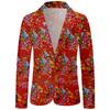Herren Trendiger Herren Casual Nordosten Große Blume Einzeljacke Geschwindigkeit
