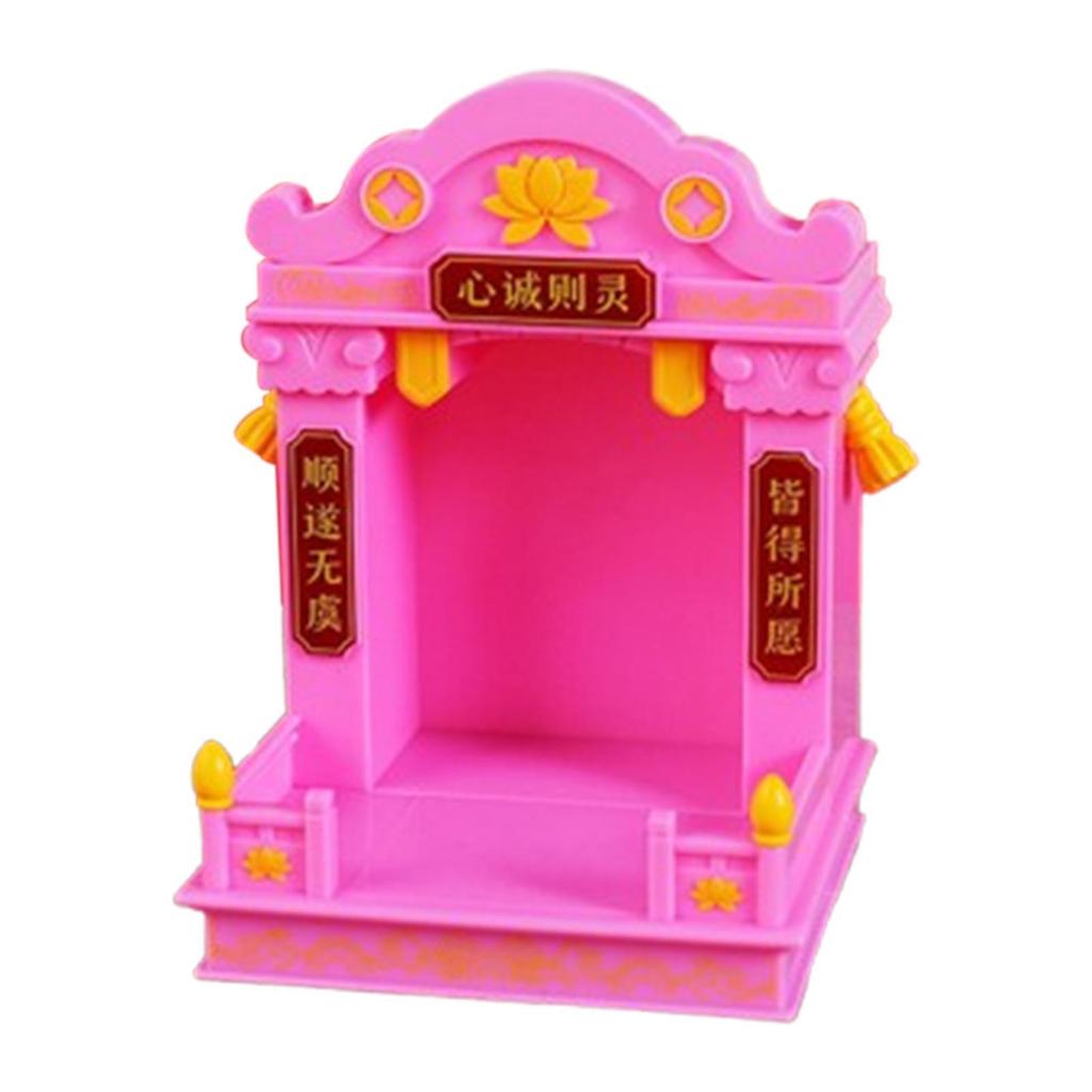 Mini Altare Buddista Buddha Santuario Tavolo Pooja Statuetta Guan Gong Guanyin Buddha
