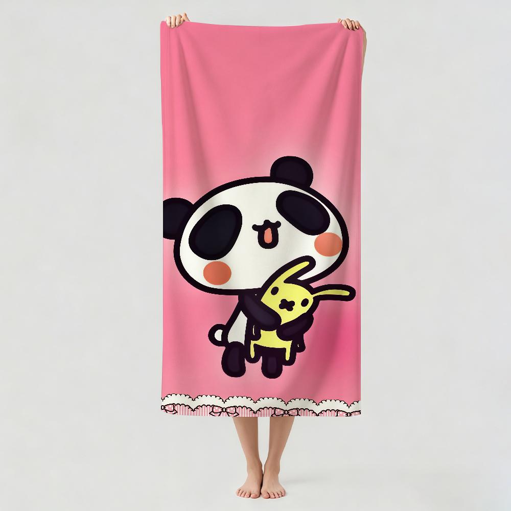 Cartoon cute T-TarepandaS Towel Drying Bath Towel Applicable To Light Swimming Camping Yoga Beach Out