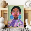 Poster Illustration Blue Earrings