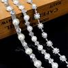 10Yards Rhinestone Chain Pearl Beading Diamond Chains Hat Accessories Wedding Party Gift DIY Rhinestone Ribbon Decoration