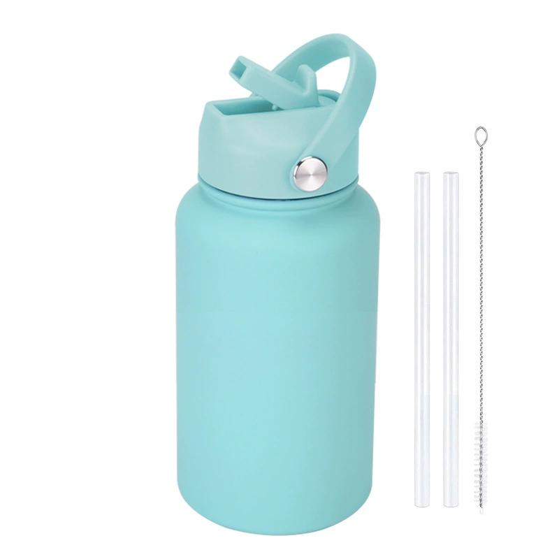 PuraCool Personalised Water Bottle 650ml/22oz Insulated Thermos Customised Tumbler Flask with Straw