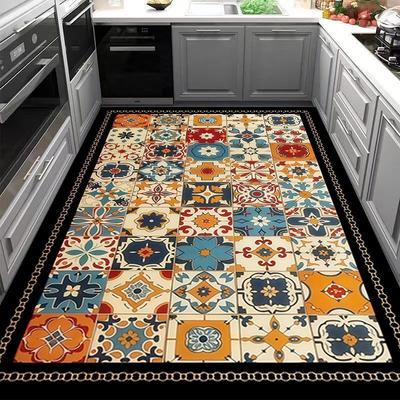 Kitchen-specific Diatomaceous Earth Floor Mat, Absorbent, Non-slip, Household Carpet, Wall-to-wall Wear-resistant Mat, Cuttable.