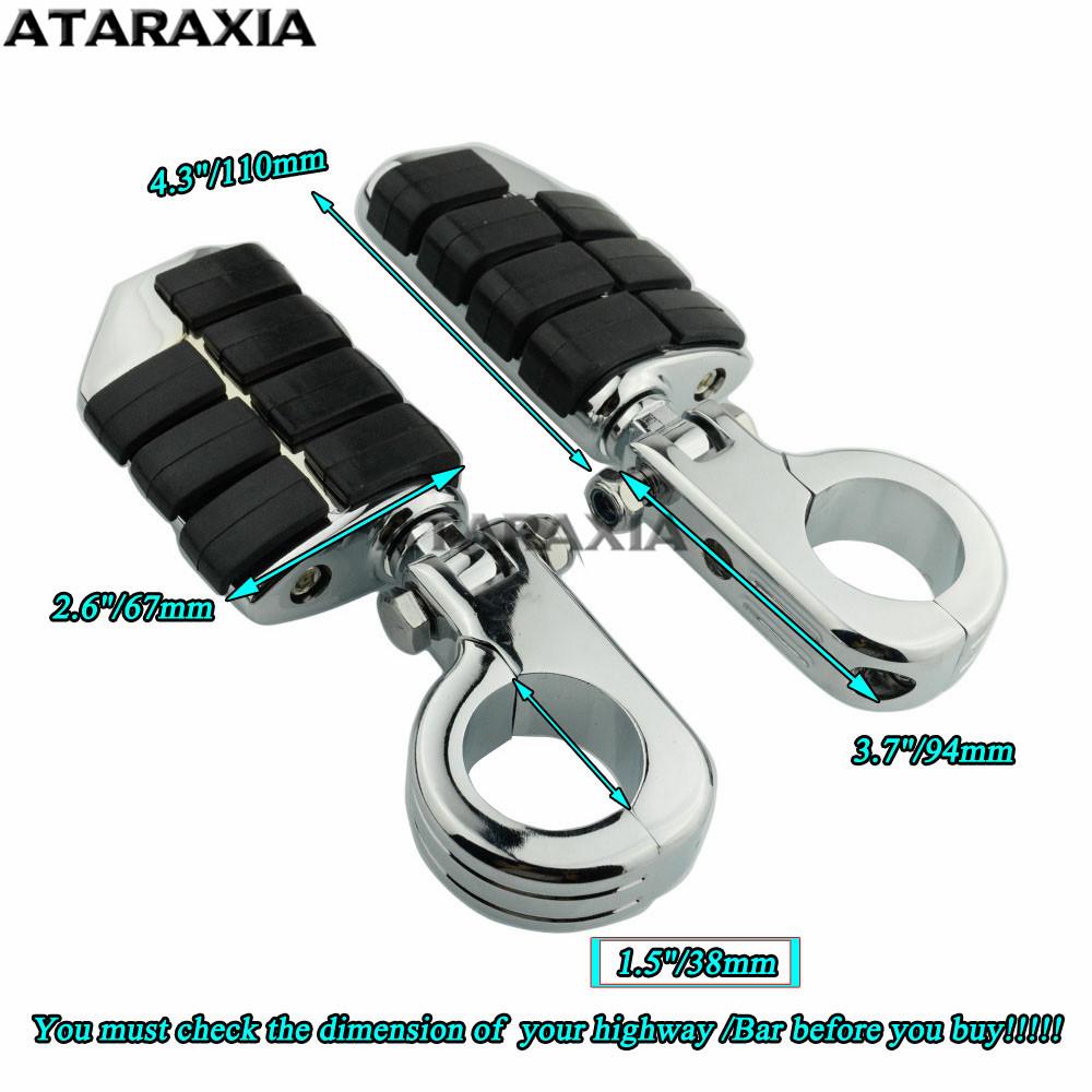 Motorcycle Highway Pegs Clamp Engine Guards Crash Bar Foot Pegs Footrest With Mount For Harley Sportster Dyna Suzuki