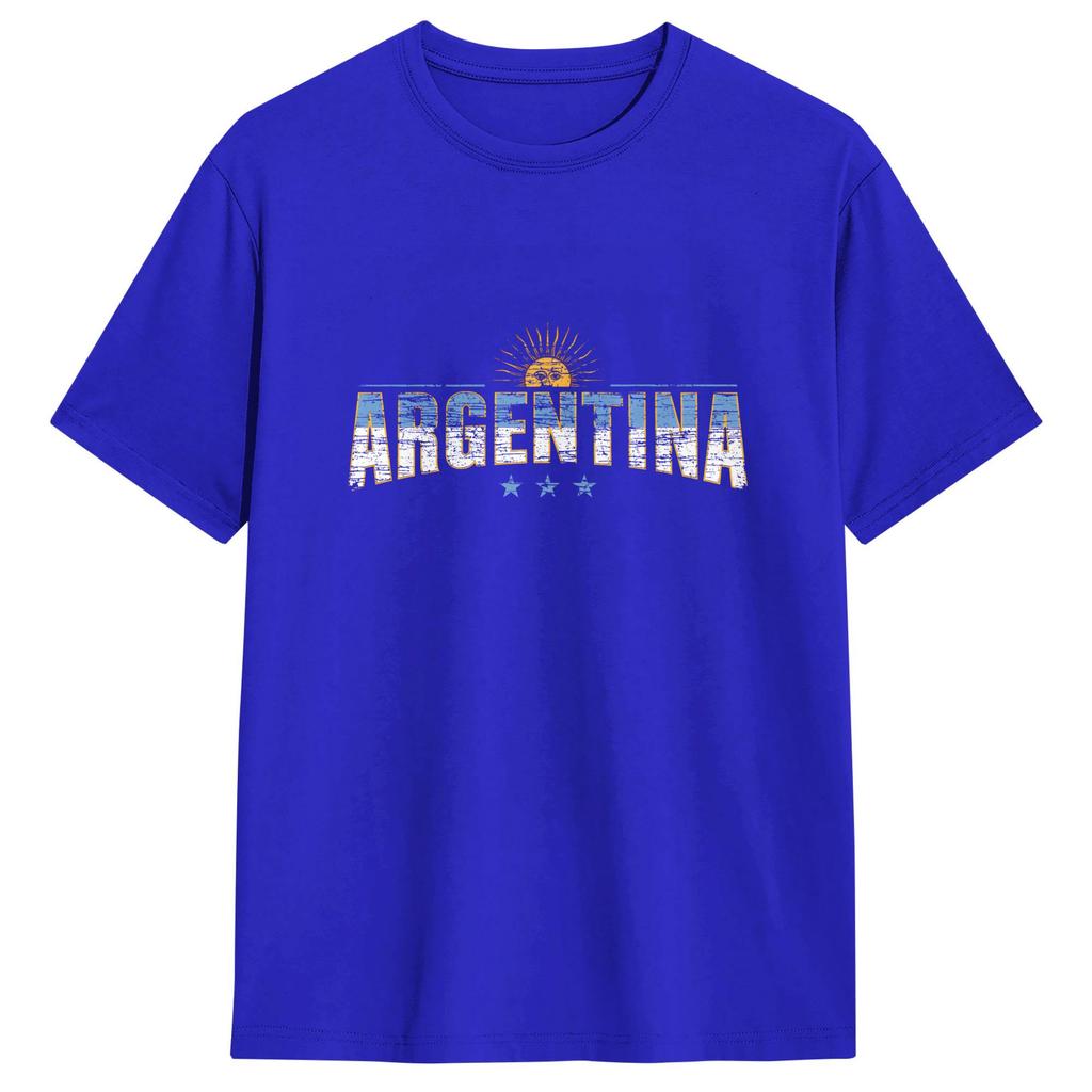 Unisex Tshirts Argentina Flag Creative Cotton Tee Shirt Short Sleeve T Shirt Crew Neck Clothes Plus Size