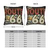 Route 66 Historic Highway 1926 Federa Poliestere Morbido Copricuscino Decorazione Federa Cuscino Sedia con Cerniera 18"