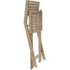 A set of two folding chairs made of exotic acacia
