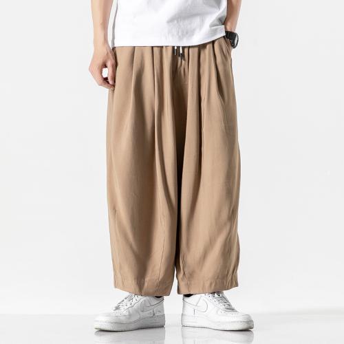 Men Wide Leg Pants Spring Brand Men Chinese Style Baggy Trouser Mens Hip Hop Jogger Pants Men Soild Color Pants