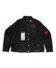 Monkey Flower Unisex Embroidered Graphic Denim Jacket Black / Ms0Wdj01U81