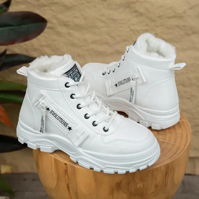 Warm Comfortable Women's Winter Snow Boots with Side Zipper and Fleece Lining Waterproof Shoes