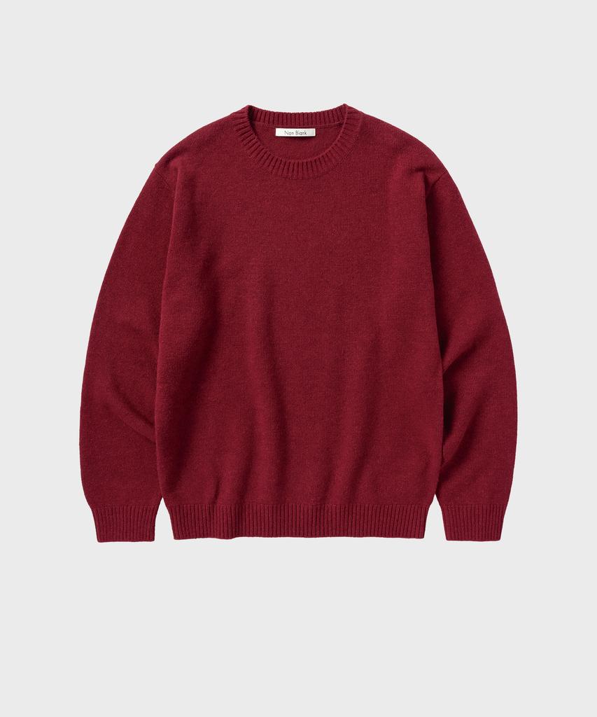 NONBLANK Daily Wool Cashmere Crewneck Knit_Wine