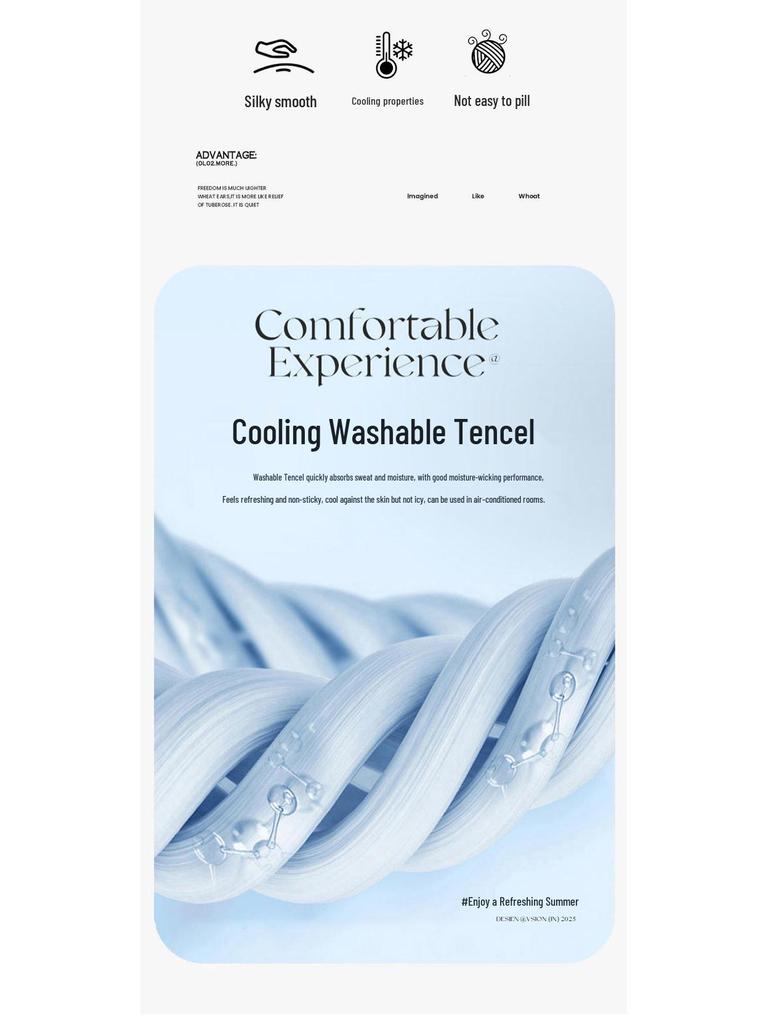 Set de lenjerie de pat de lux de vară Jacquard Tencel spălat și mătase Lyocell - Husă de plapumă mătăsoasă nude (3 bucăți)