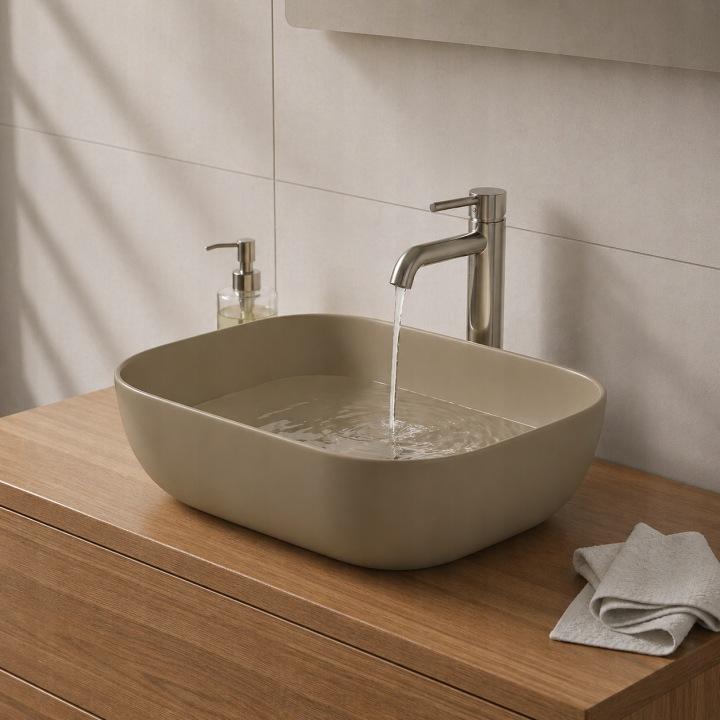 Lusso countertop washbasin 45.5X32.5 CM oval cappuccino matt