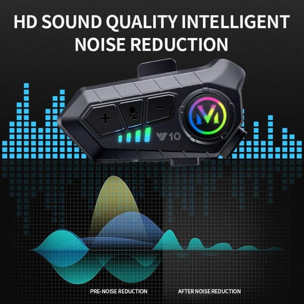 Waterproof Helmet Headset Noise Cancelling Bluetooth Headset Professional Helmet Mic Riding Gear