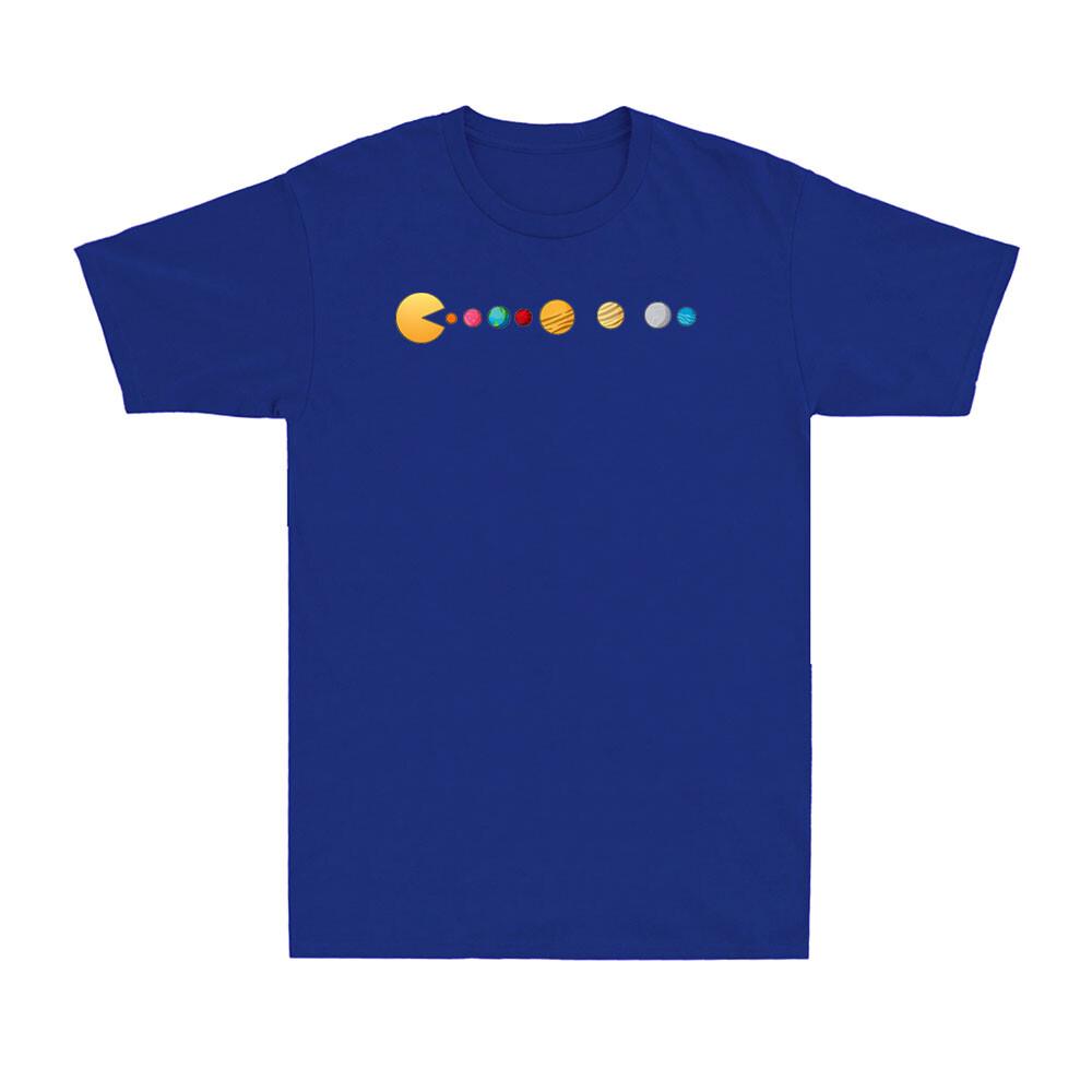 Inspired Solar System Funny Space Flat Earth Society Planet Men s Cotton T-Shirt S разноцветный