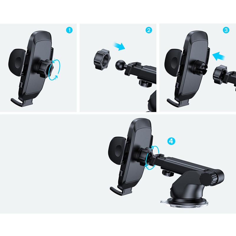 Suport Auto Telefon Mobil Fixare Snap On Rotație 360 Grade Suport Cradle Telefon Suport Montare Ieșire Aer