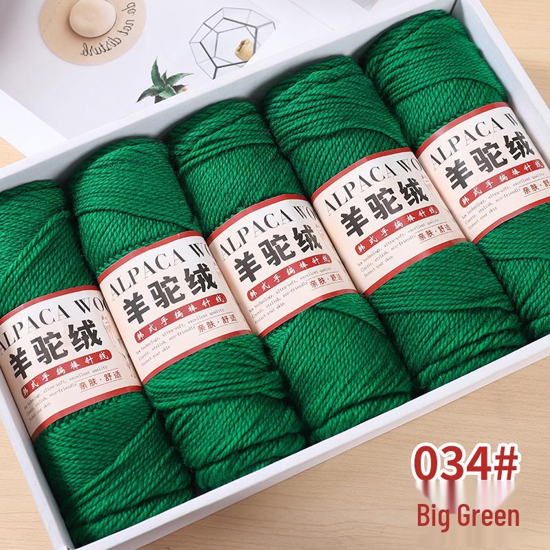 Mitteldickes Alpakawollgarn für DIY-Strickarbeiten - Perfekt für Pullover, Mäntel, Schals, Häkel- und Strickprojekte mit Nadeln.