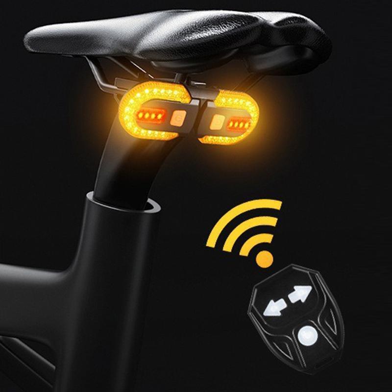 Bike Turn Signal Rear Light USB Rechargeable Wireless Back LED Scooter Tail Light Wireless Warning Taillight Cycling Accessories