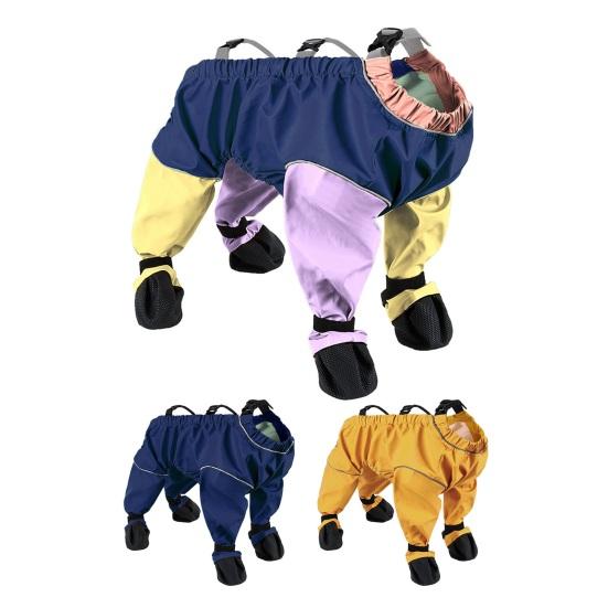 Cizme impermeabile pentru câini cu bretele, pantofi de ploaie pentru câini cu 4 picioare, protector antiderapant pentru labele animalelor de companie pentru mici