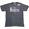 The Beatles 'Drop T Logo' Anthrazitgrau Snow Wash T-Shirt - NEUES Unisex-T-Shirt