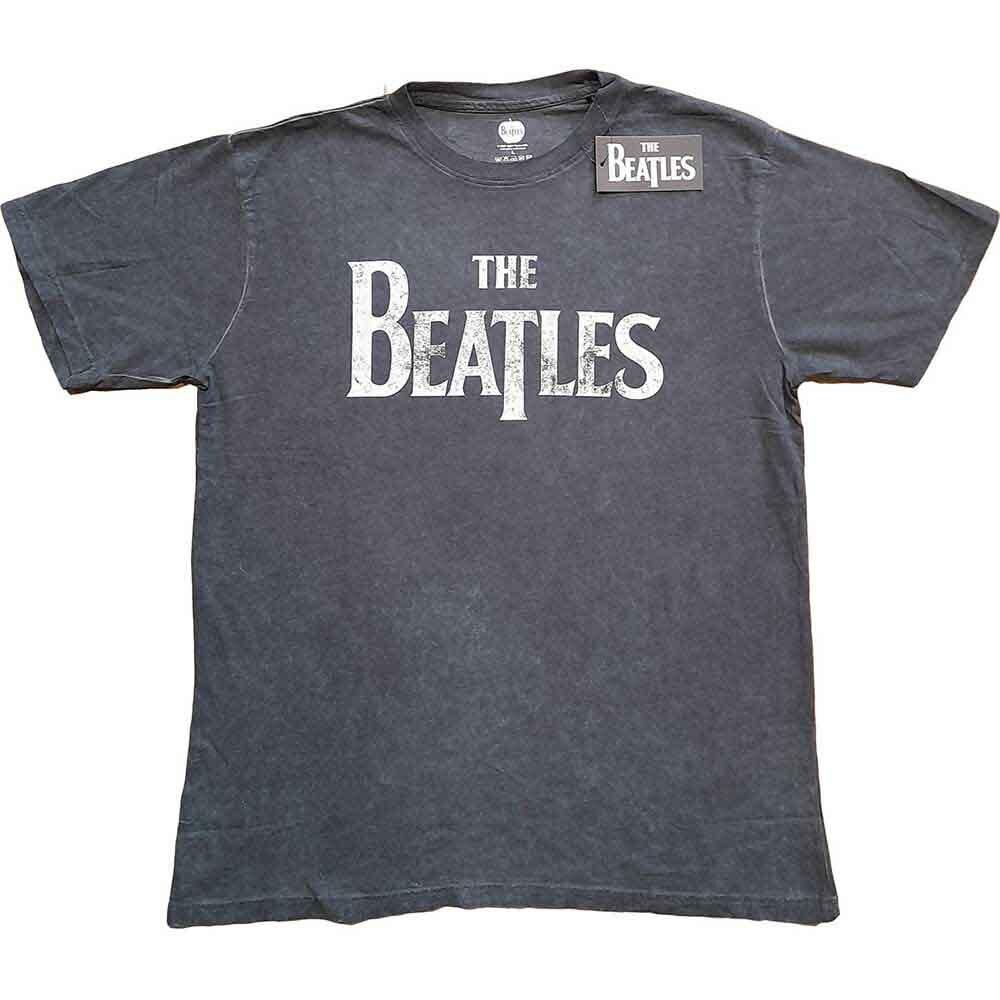 

The Beatles Drop T Logo Charcoal Gray Snow Wash T shirt - NEW Unisex T-Shirt S