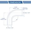 X AUTOHAUX Inner Diameter 57mm-63mm Length 102mm Elbow 90 Degree Black Silicone Hose