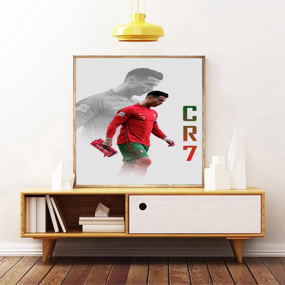 Cristiano Ronaldo Diamond Painting Round Diamond Mosaic Rhinestones Diamond Embroidery Craft Kit Wall Decor Without Frame