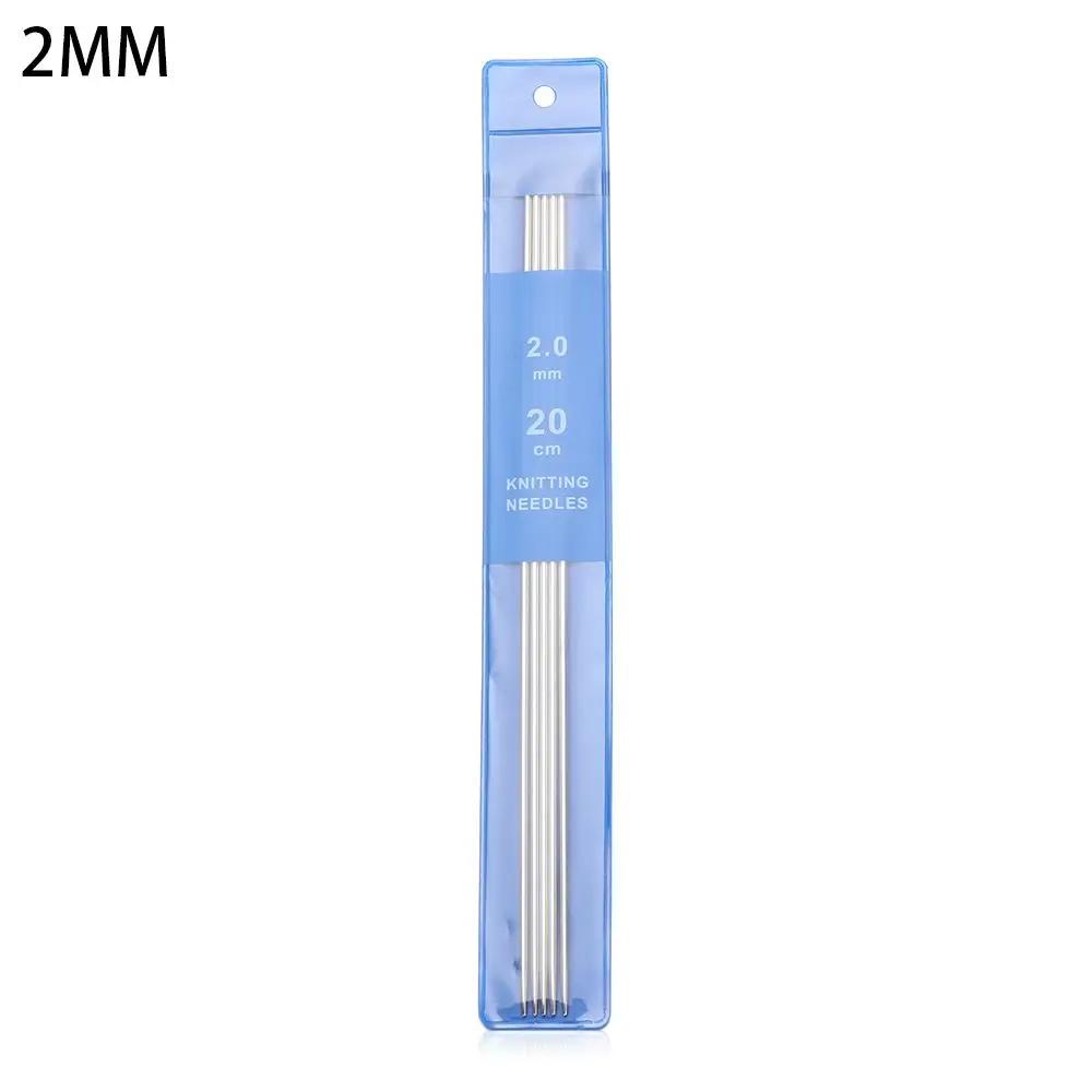 

5Pcs/set Stainless Steel DIY Sweater Weave Craft Set Yarn Straight Knitting Needles Knitting Tools Metal Crochet Crochet Hooks