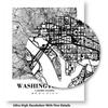 Eleville 8X10 Unframed Washington DC United States City View Abstract Road Modern Map Art Print Poster Wall Office Home Decor Minimalist Line Art