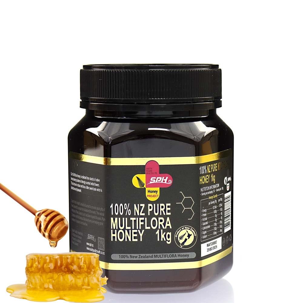 New Zealand Imported Honey Pure Multiflora 1kg SPH Honey New Zealand Honey Canada Bundle 1 Pcs