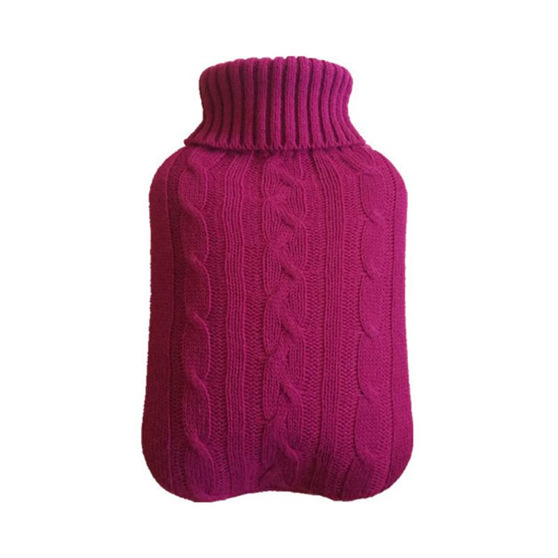1pcs Hot Water Bag Cover Warm Hand Bag Knitted Cover Soft Removable Washable Practical Protective Cover Winter Accessories