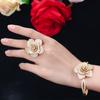 J0088 Full Of Zircon Rose Ring, Exaggerated Celebrity Temperament Woman