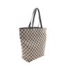 Used GUCCI GG Canvas Tote Bag 0021098 Canvas Leather Beige Black Used Women