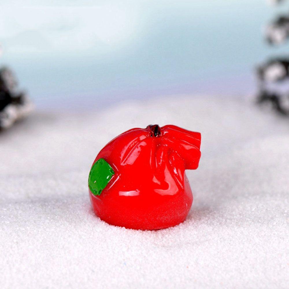 Miniature Landscape Model Cute Christmas Decoration Santa Claus Figurine Xmas Gift Bag Ornament
