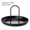 Nordic Storage Tray Round Jewelry Diaplay Trays Living Room Table Meal Snack Tray Makeup Storage Plate with Handle Home Decor