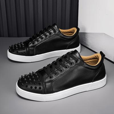 Mode Neue Herren Nieten Rock Punk Schnürschuhe Lackleder Plateau Schuhe Männlich Sport Walking Sneaker Schuhe Zapatos Hombre