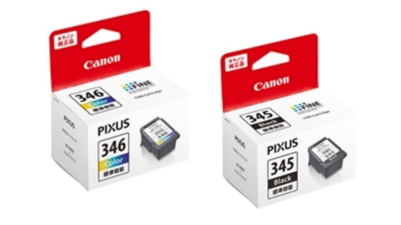 

Genuine Canon Ink Cartridge Ink Cartridges of Compatible with PIXMA and TR4530 Printers Set BC-346 (Tri-Color) + BC-345 (Black) (Set 2) TS3330,