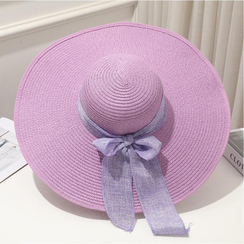 Large Edge Straw Hat With Sun Protection For Women Summer Beach Fashion