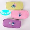 Stitch Colorful Pencil Case Canvas Storage Bag For Elementary School Students