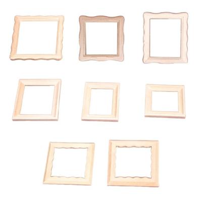 Rámeček na obrázek Miniaturní domečky pro panenky Displejový doplněk Měřítko 1/12, Realistické Zakka Dřevěné Domečky pro panenky Miniaturní
