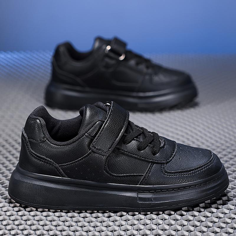 Atmungsaktive Sneaker Kinder Jungen Mädchen Sport Laufen Freizeitschuh Leder Rutschfest Weichsohle Kinder Weiß Tennis Outdoor Schuhe