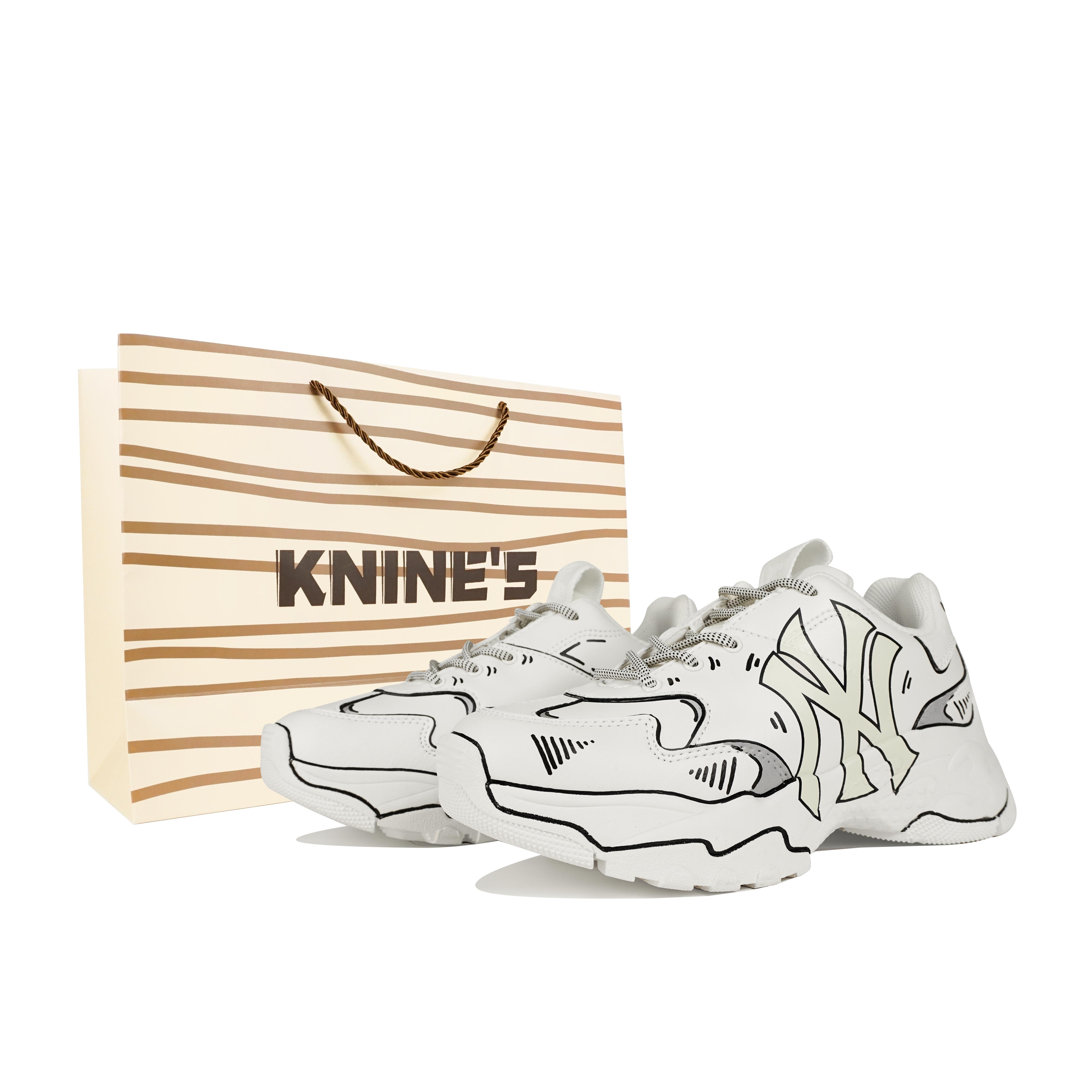 

MLB Big Ball Chunky Nine Systems Low top Chunky Sneakers Unisex White Gray 32SHC1011-50I(Team-S-BOX) 39