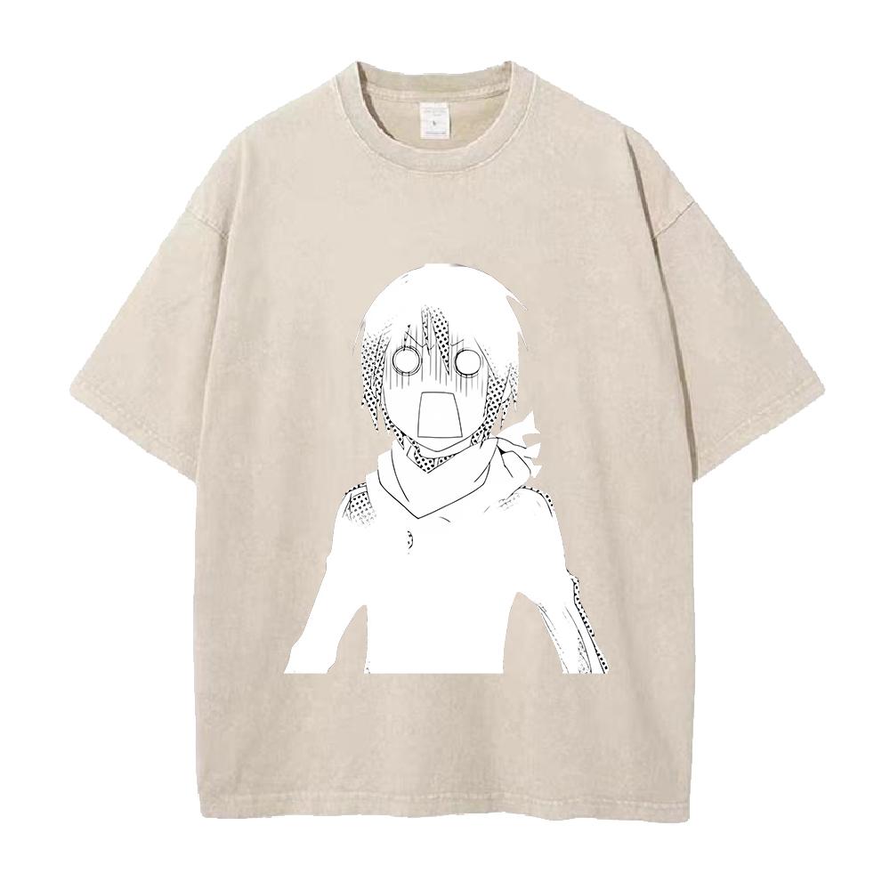 Anime Noragami Yato Graphic T Shirt Men Women Short Sleeve Clothing Casual Cotton Tshirt Vintage Washed T-shirt Harajuku Tops