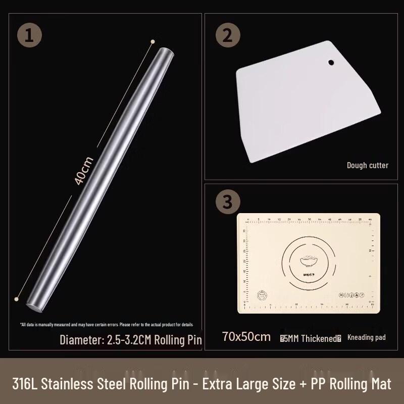 Qiwei 316L Stainless Steel Rolling Pin