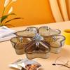 Divided Serving Tray Fruit Plate Organizer Nut Candy Veggie Tray Rotating Snack Platter for Candy Nuts Sweets Fruit Tea Party