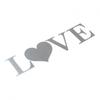 Letters Love Furniture Mirror Tiles Wall Sticker  Art Decor