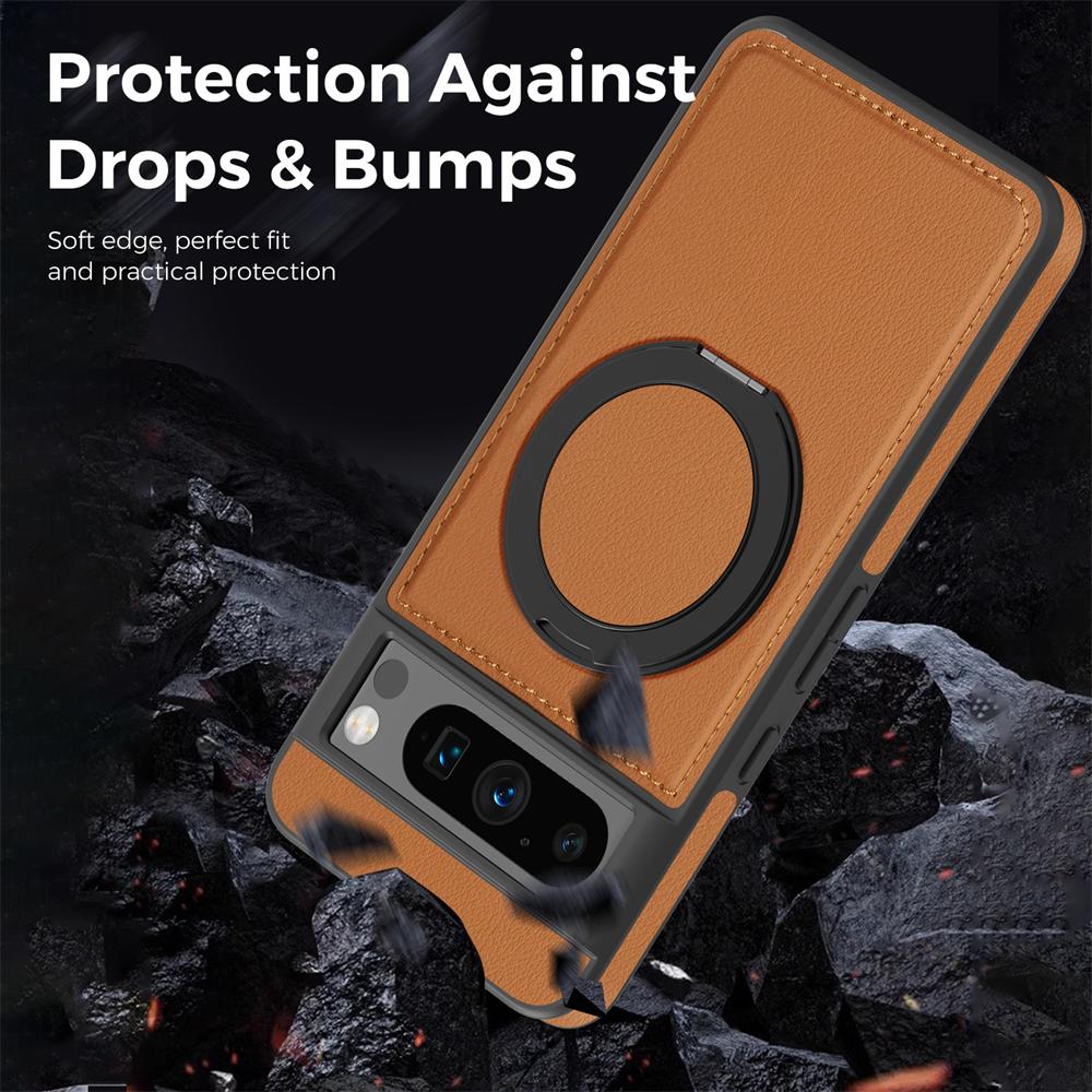 Custodia in Pelle Magnetica Business per Custodia Telefono per Google Pixel 10 Pro XL 10A 9 9A 8 Pro Supporto Pieghevole Supporto Supporto Copertura