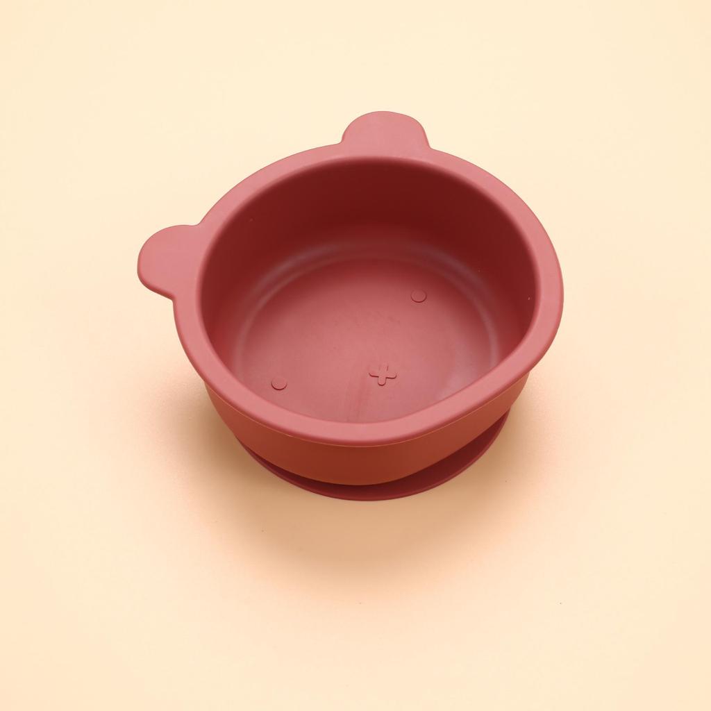 Silicone Bear Suction Bowl: Drop-proof Tableware for Infants